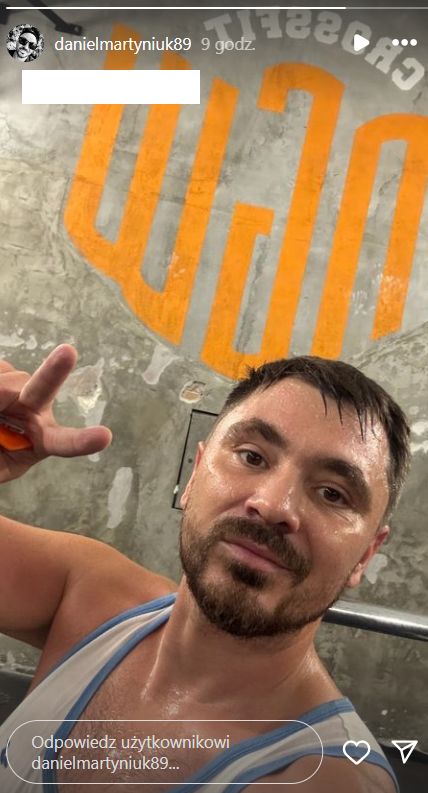 Daniel Martyniuk pojawił się na zajęciach crossfitu