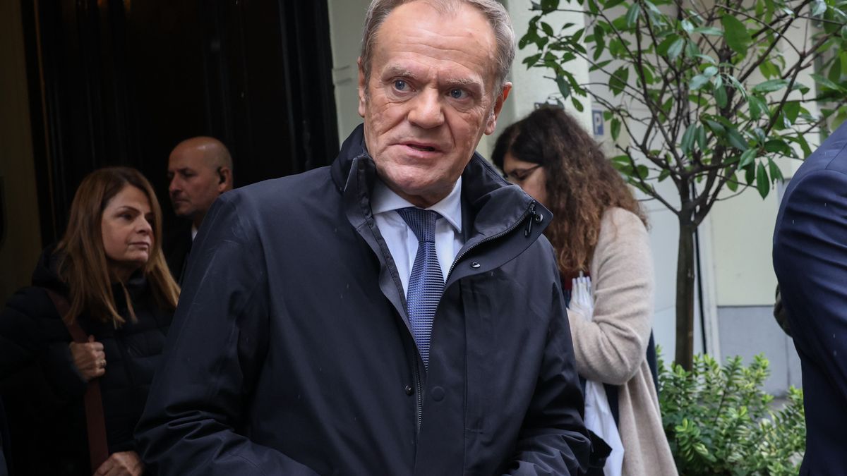 Donald Tusk, former president of the European Union (EU) and leader of Poland's Civic Coalition, after meeting leaders from the European People's party in Brussels, Belgium, on Thursday, Oct. 26, 2023. Tusk's top priority is to fix frayed relations with Brussels and unlock access to funds frozen by the EU over the outgoing cabinet's rule of law infringements. Photographer: Simon Wohlfahrt/Bloomberg via Getty Images