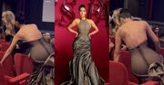 Dramat Kim Kardashian: przez suknię nie była w stanie USIĄŚĆ na krześle (WIDEO)