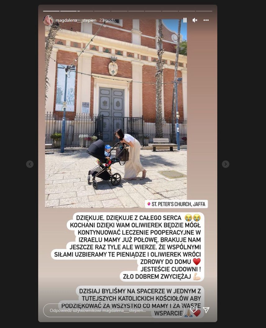 Magdalena Stępień dziękuje za pomoc