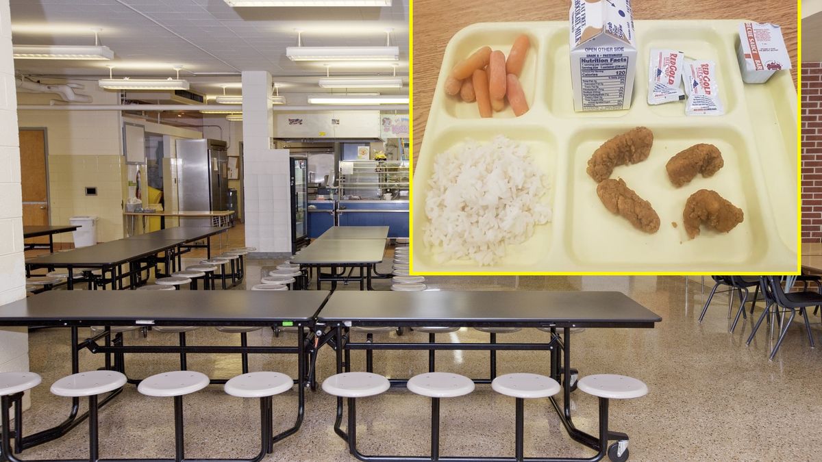 Obiad w szkolnej stołówce był wyjątkowo skromny