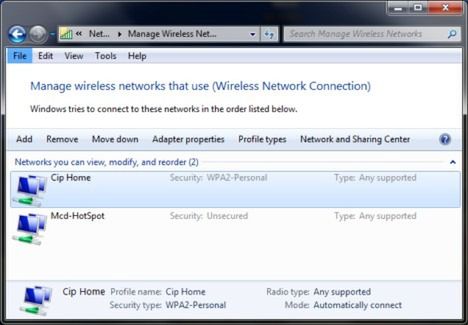 Windows 7: Skopiuj ustawienia swoich sieci bezprzewodowych na USB 2
