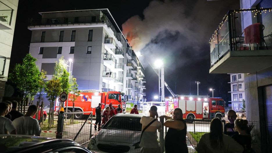 Pożar przy ul. Krańcowej w Poznaniu