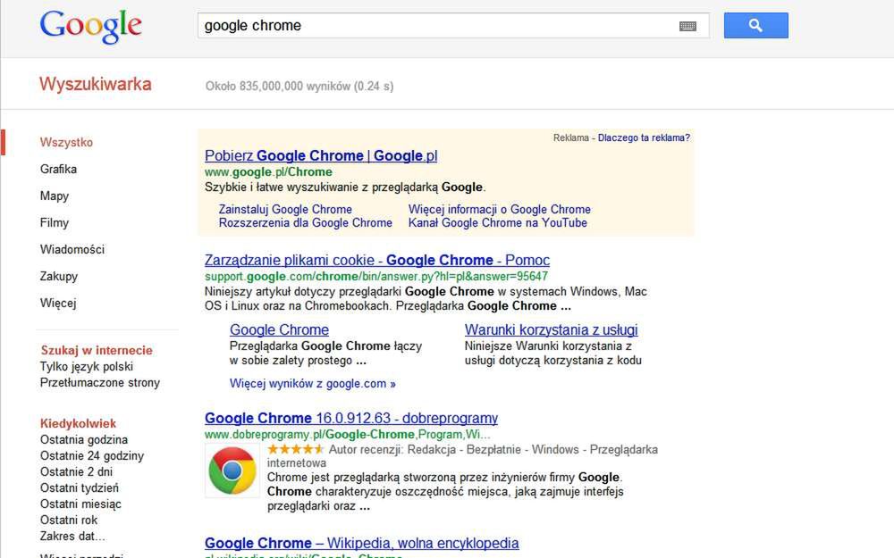 Skąd pobrać Chrome'a?