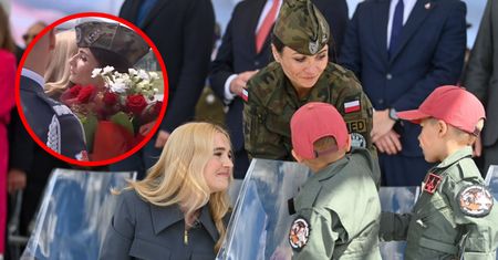 Wzruszający moment przy F-35. Wdowa po "Slabie" pojawiła się z dziećmi