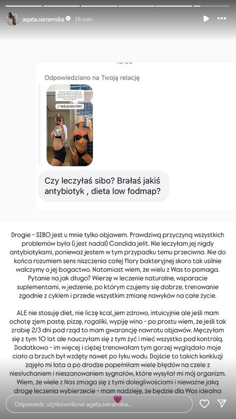Agata Sieramska o problemach zdrowotnych