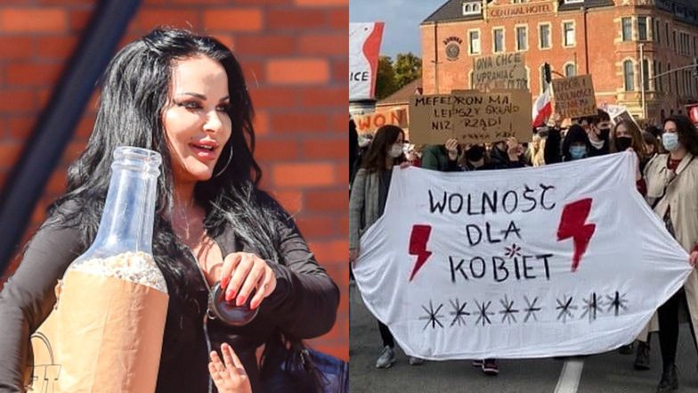 Opętana chęcią zaistnienia Esmeralda Godlewska ATAKUJE Polki manifestujące na ulicach: "Piep**yć wasz protest!"
