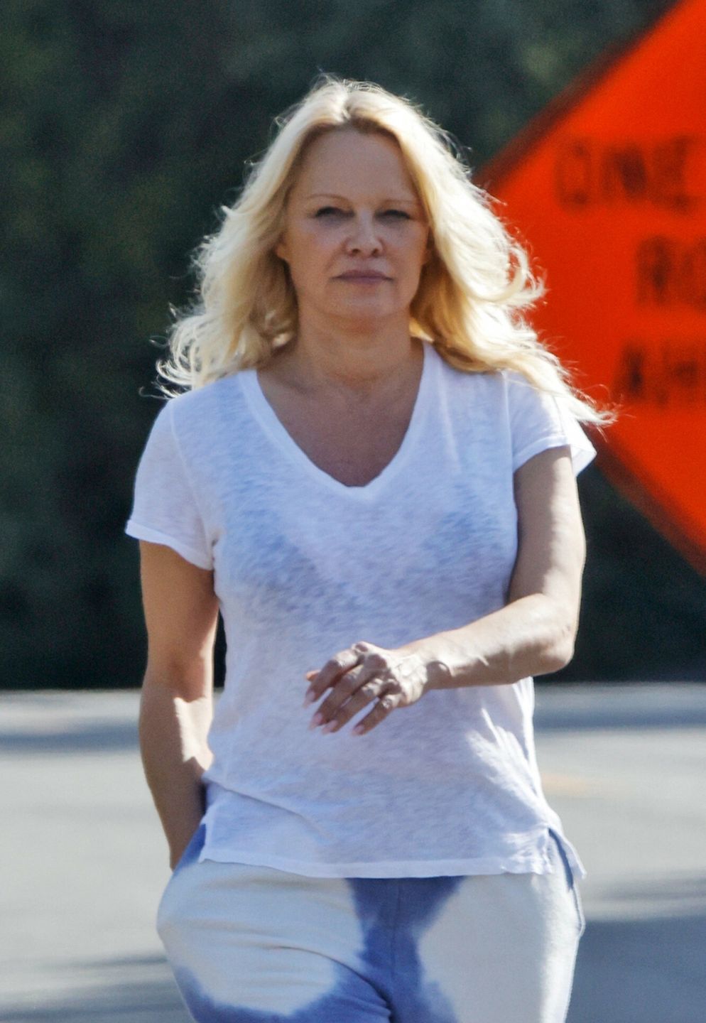 Pamela Anderson na spacerze z mężem "złotą rączką"