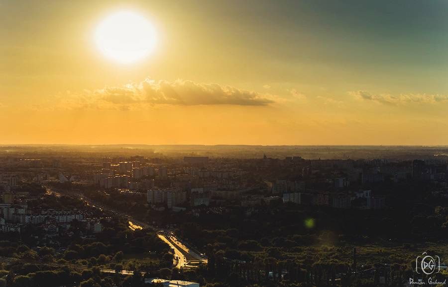 Lublin z komina Elektrociepłowni "Wrotków" | fot. Damian Gerhand