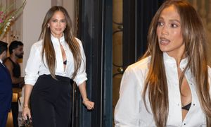 57-letnia Jennifer Lopez podbija Mediolan z BIUSTEM NA WIERZCHU. Diwa pełną gębą? (ZDJĘCIA)
