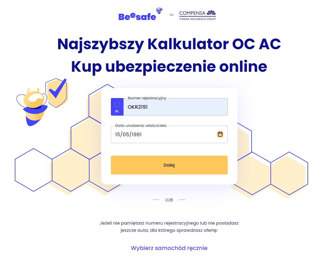 Beesafe dane ubezpieczenie