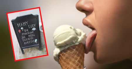 Zdjęcie ze Żnina. Reklama lodów niesie się po sieci