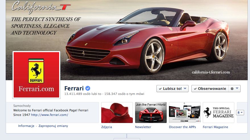 Facebook Ferrari