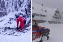 Ewakuacja dzieci w górach. Po drodze śnieg i powalone drzewa