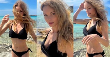 Izabella Miko pręży się w bikini na greckich wakacjach i prawi o zaletach słońca (ZDJĘCIA)