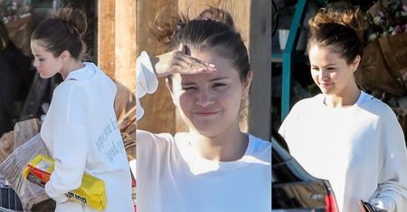 Selena Gomez w oversizowej bluzie i bez makijażu buszuje po dyskoncie, szukając drewna na opał (ZDJĘCIA)