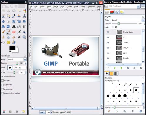 GIMP 2.6.1 w wersji przenośnej