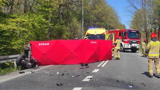 Śmiertelny wypadek pod Braniewem. Nie żyje motocyklista