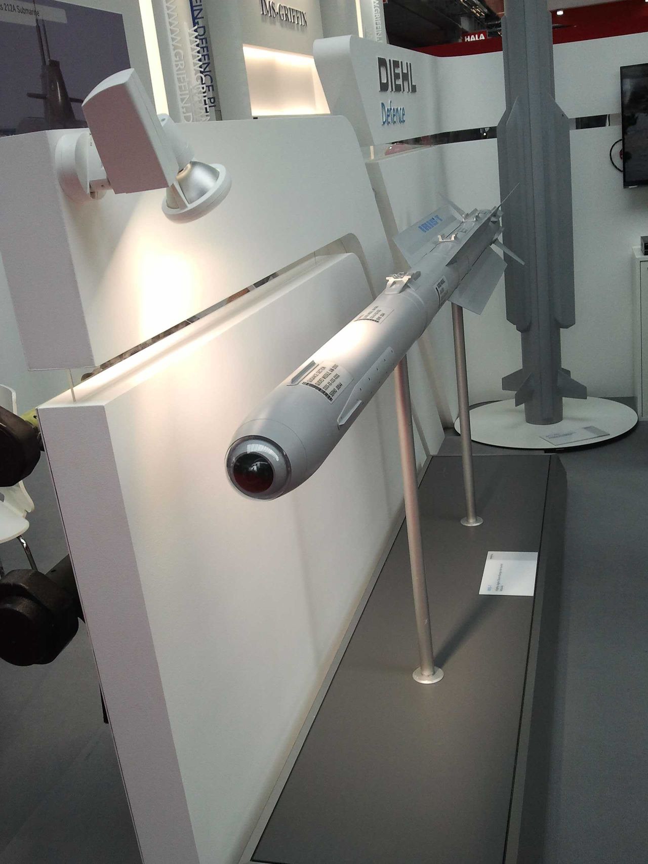 The IRIS-T missile on full display during the MSPO trade fair.