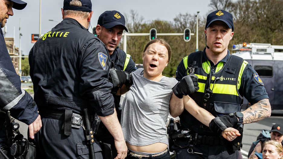 Greta Thunberg aresztowana podczas protestu w Hadze
