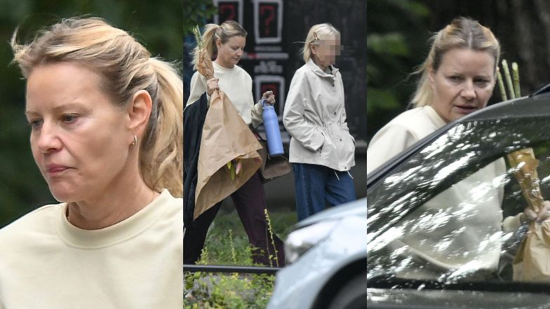 Naturalna Małgorzata Kożuchowska maszeruje z mamą do swojej fury za ponad PÓŁ MILIONA (ZDJĘCIA)