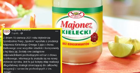 Kultowy majonez zmienia skład. "W trosce o los zwierząt"