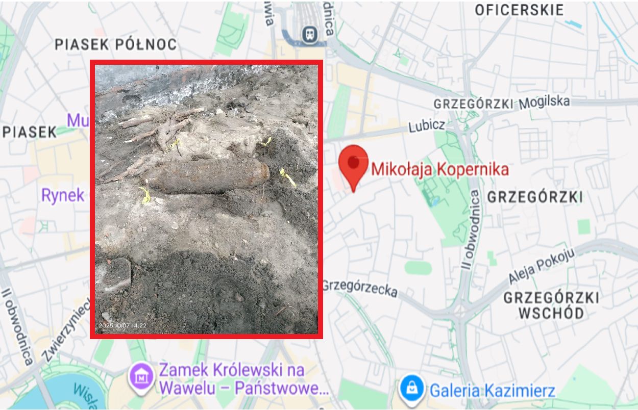 Niewybuch w centrum Krakowa. Ewakuowano 40 osób; utrudnienia dla kierowców