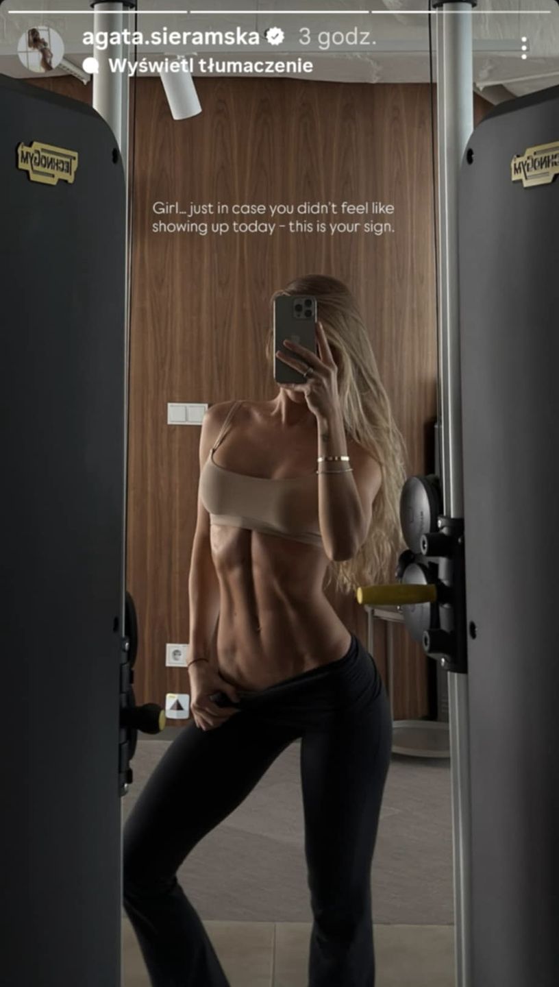 Agata Sieramska pokazała umięśniony brzuch