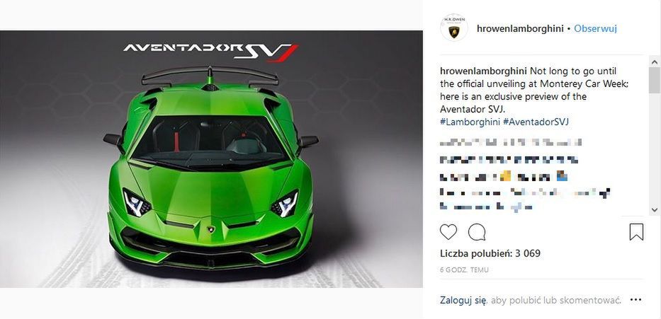 Lamborghini Aventador SVJ wyciekł do sieci. Stylistycznie już wyprzedził konkurencję
