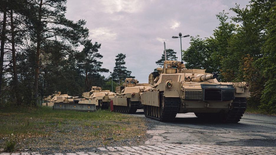 Czołgi M1A1 Abrams podczas szkolenia w Niemczach.