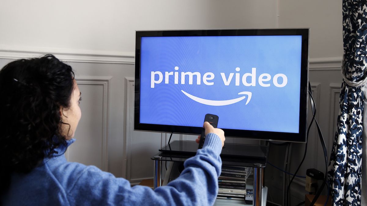 PARIS, FRANCE - NOVEMBER 20: In this photo illustration, the Amazon Prime video media service provider's logo is displayed on the screen of a television on November 20, 2019 in Paris, France. Amazon Prime video is a major player in streaming as its competitors, Disney, Netflix, Disney +, HBO and Apple TV. (Photo by Chesnot/Getty Images)