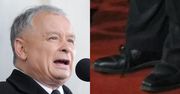 Jarosław Kaczyński założył DWA RÓŻNE BUTY na Zjazd Republikański Adama Bielana (FOTO)