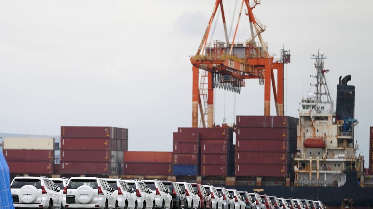 Toyota Motor Corp. Land Cruiser Prado sport utility vehicle (SUV) bound for shipment at a port in Yokohama, Japan, on Monday, May 9, 2022. Toyota is scheduled to release earnings figures on May 11. Photographer: Toru Hanai/Bloomberg via Getty Images