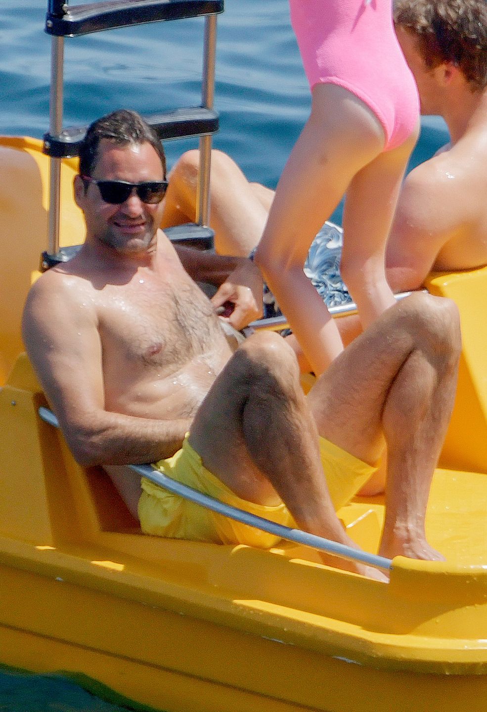 Roger Federer na rowerku wodnym