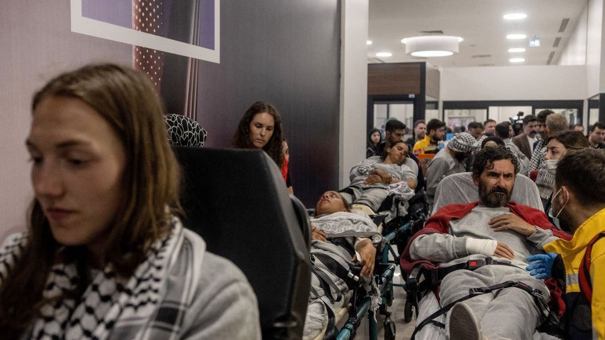 Ranni aktywiści z flotylli Global Sumud