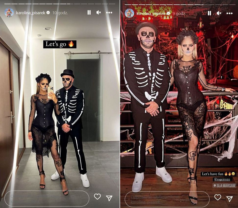 Karolina Pisarek z mężem w stylizacjach na imprezę Halloween 