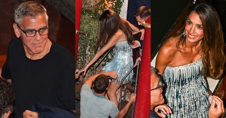 George i Amal Clooneyowie nie przestają ZACHWYCAĆ podczas włoskich wojaży. Żona aktora rozpraszała mroki nocy BŁYSZCZĄCĄ kreacją (ZDJĘCIA)