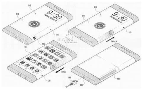 Samsung futurystyczne ekrany do smartfonów schemat