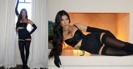 41-letnia Kourtney Kardashian pozuje w zmysłowej bieliźnie z nowej kolekcji Dolce&Gabbana (ZDJĘCIA)