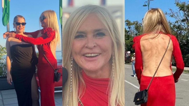 Monika Olejnik odsłania plecy na Festiwalu Filmowym w Wenecji