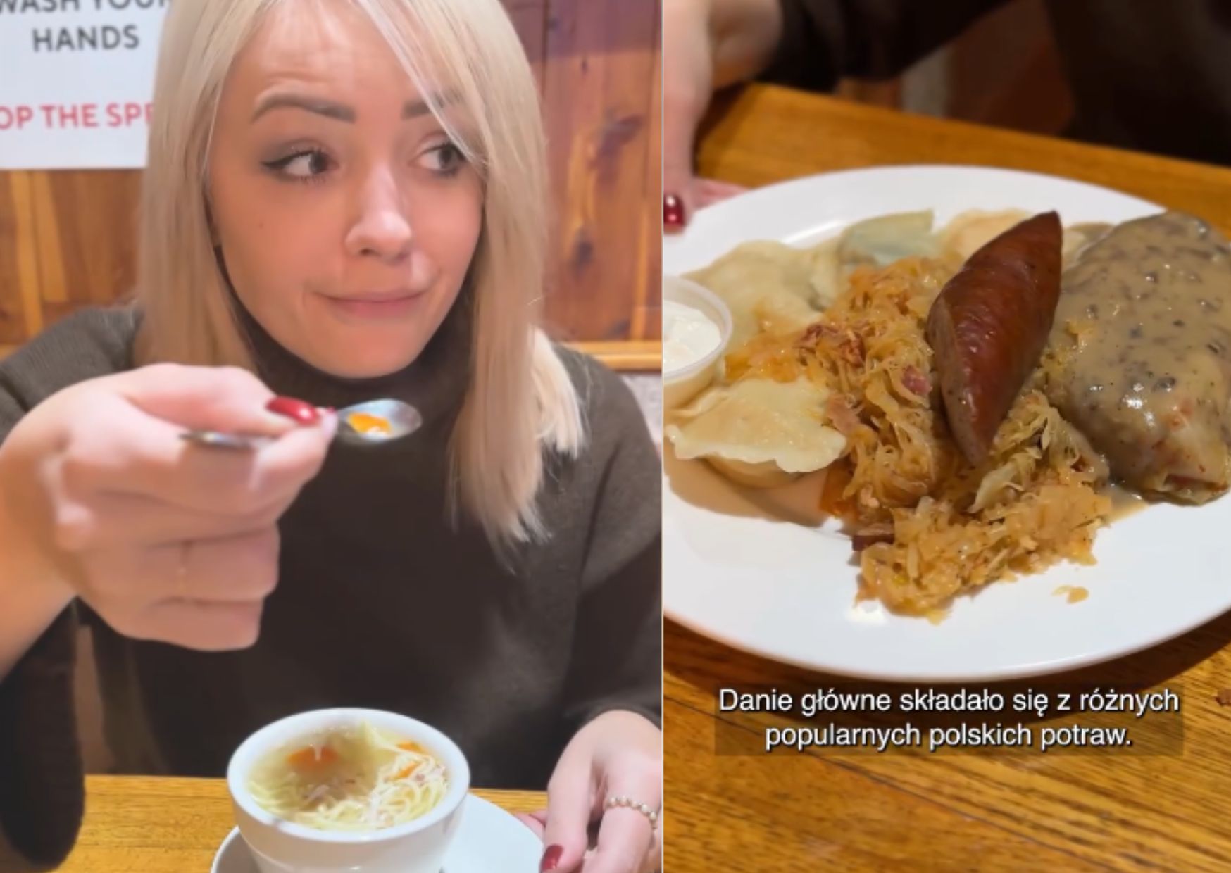 Jedzenie w restauracji pozostawiało sporo do życzenia