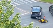 Warszawa: Zderzenie motocykla z toyotą przewozu osób. Motocyklista w szpitalu