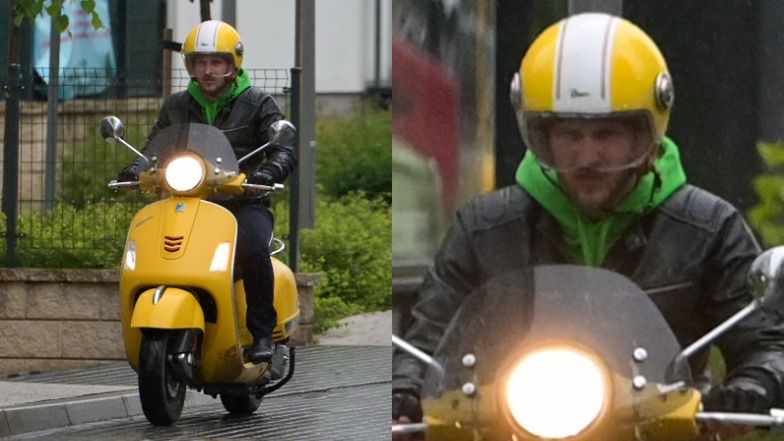 Antek Królikowski pod domem Joanny Opozdy