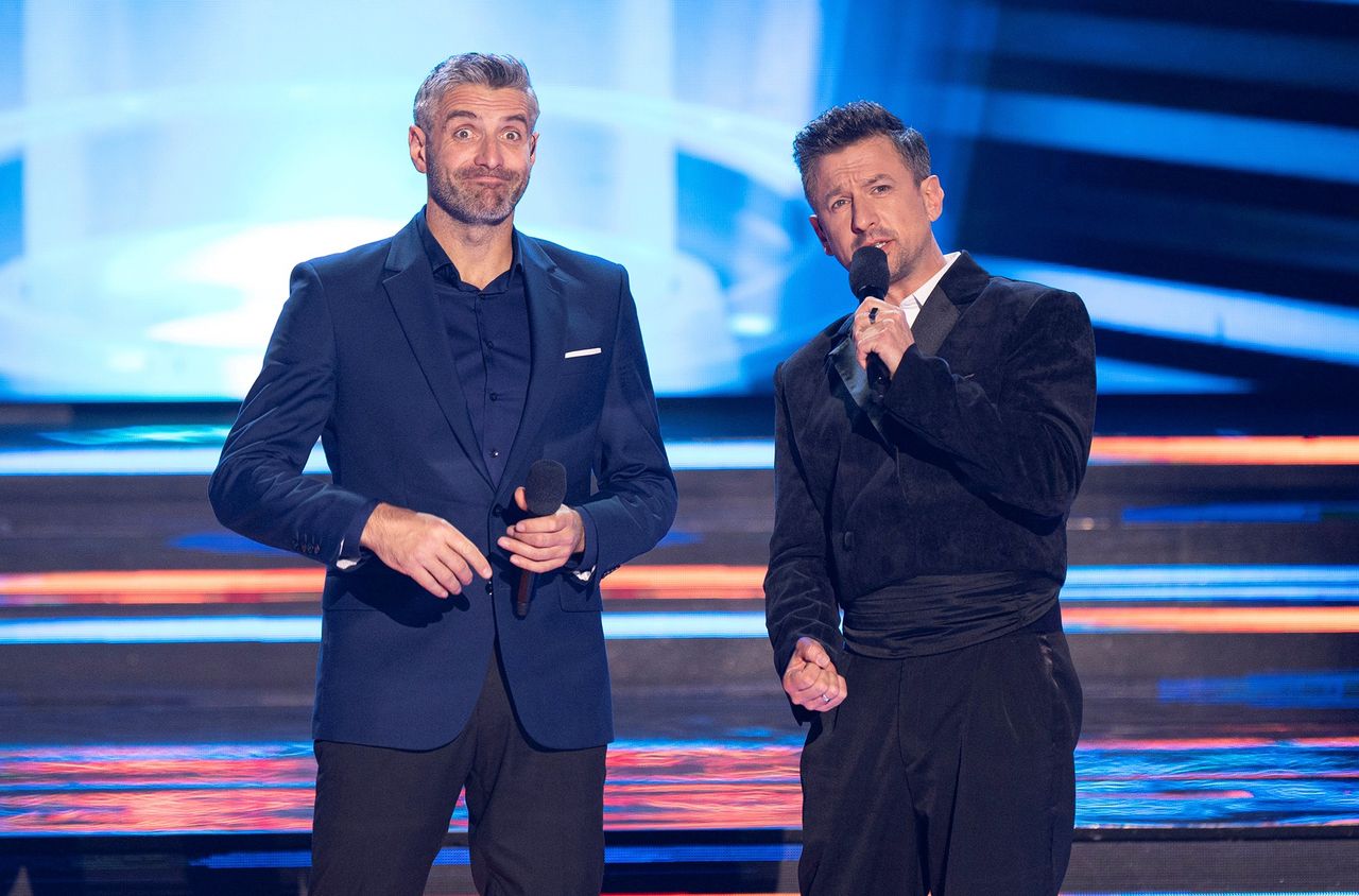 Prowadzący "Twoja Twarz Brzmi Znajomo. Najlepsi!" Maciej Dowbor i Maciej Rock 
