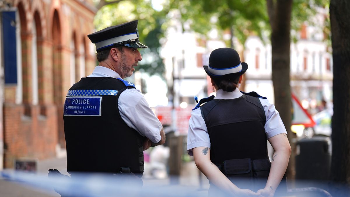 Covent Garden incident
Police officers near the scene on Endell Street in Covent Garden, central London, after four men were stabbed. Picture date: Wednesday August 5, 2026. (Photo by James Manning/PA Images via Getty Images)
James Manning - PA Images