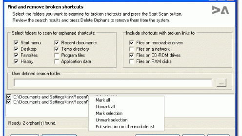 Jak automatycznie usunąć skróty, które prowadzą donikąd? 1