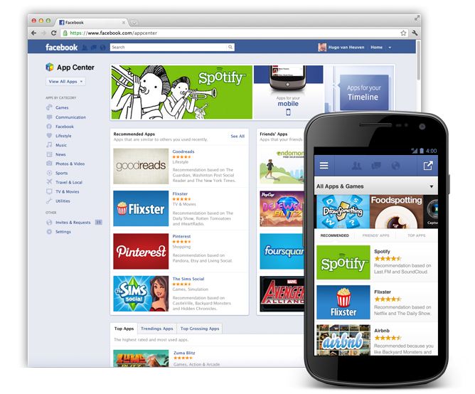 Facebook App Center - konkurencja dla Google'a i Apple'a?