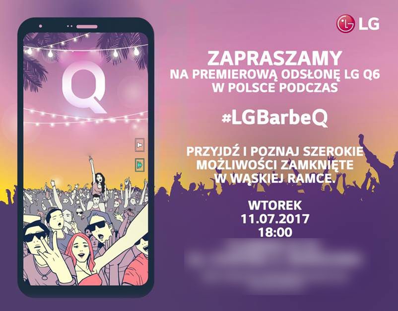 Zaproszenie na polską premierę LG Q6