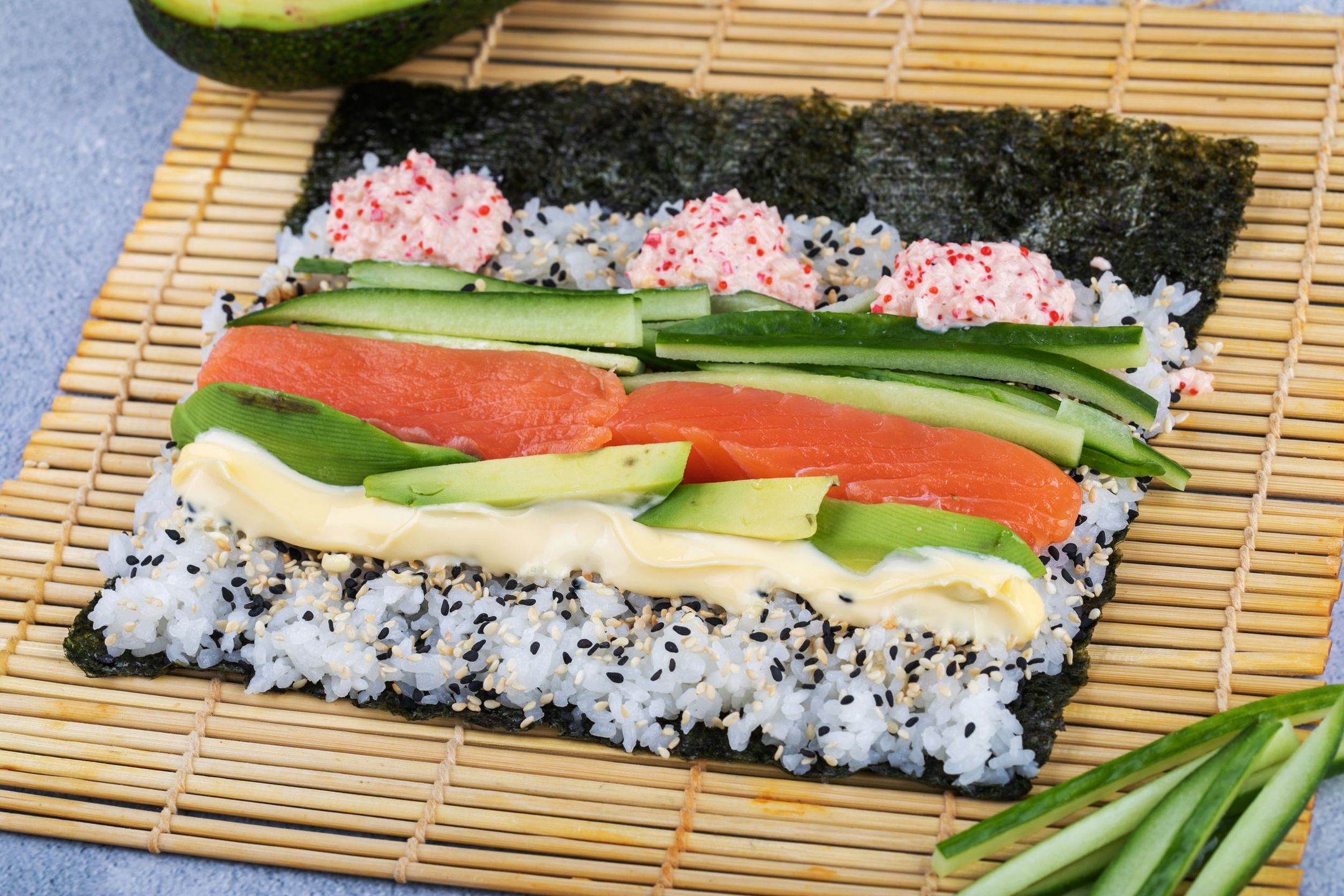 Sushi przed zrolowaniem