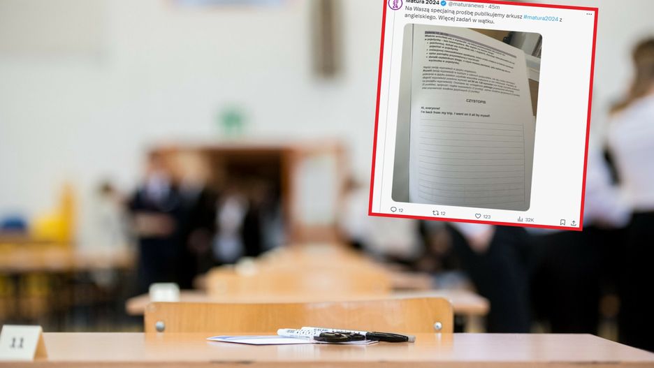 Arkusz z angielskiego został upubliczniony w czasie matury. CKE komentuje